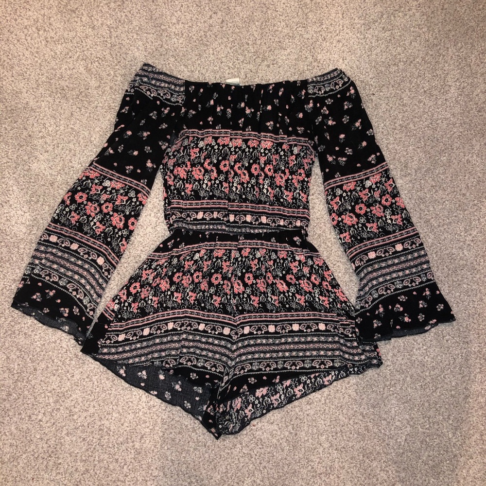Floral Off the Shoulder Romper
